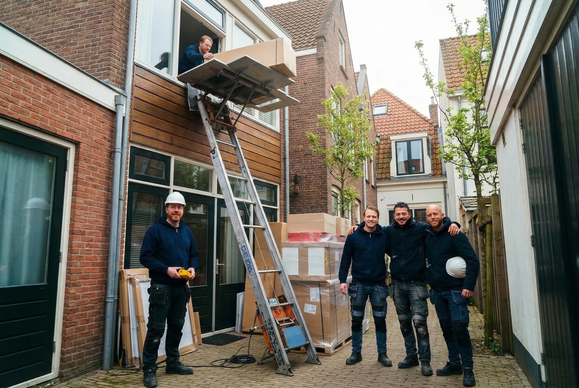 Team Verhuislift Huren Heemskerk klaar voor spoedopdracht