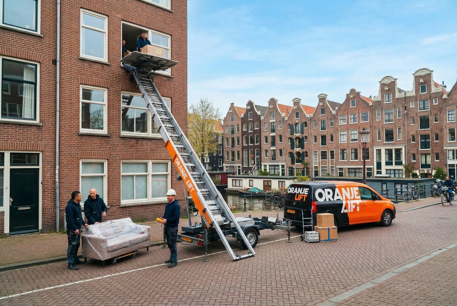 Verhuislift bij woning Heemskerk