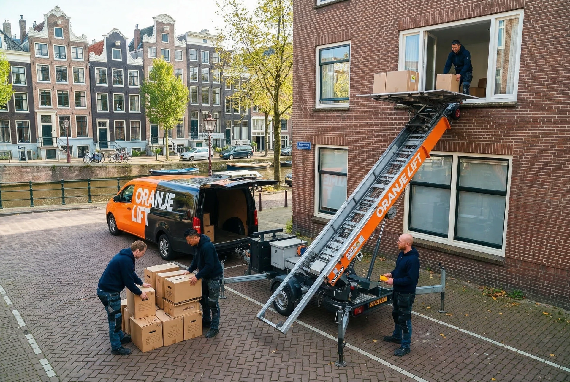 Verhuislift bij appartement Heemskerk