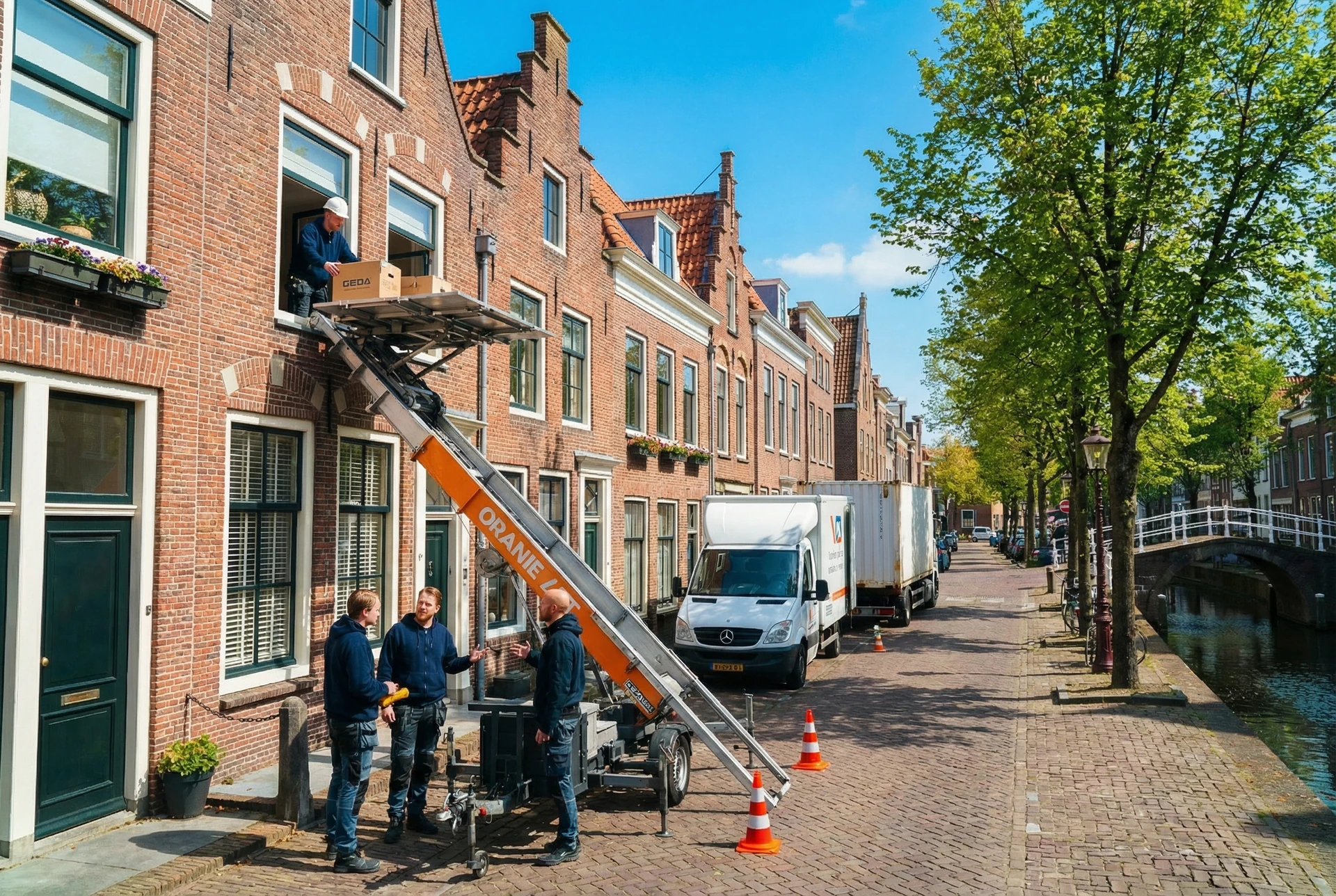 Aanhangerlift bij woning in Heemskerk