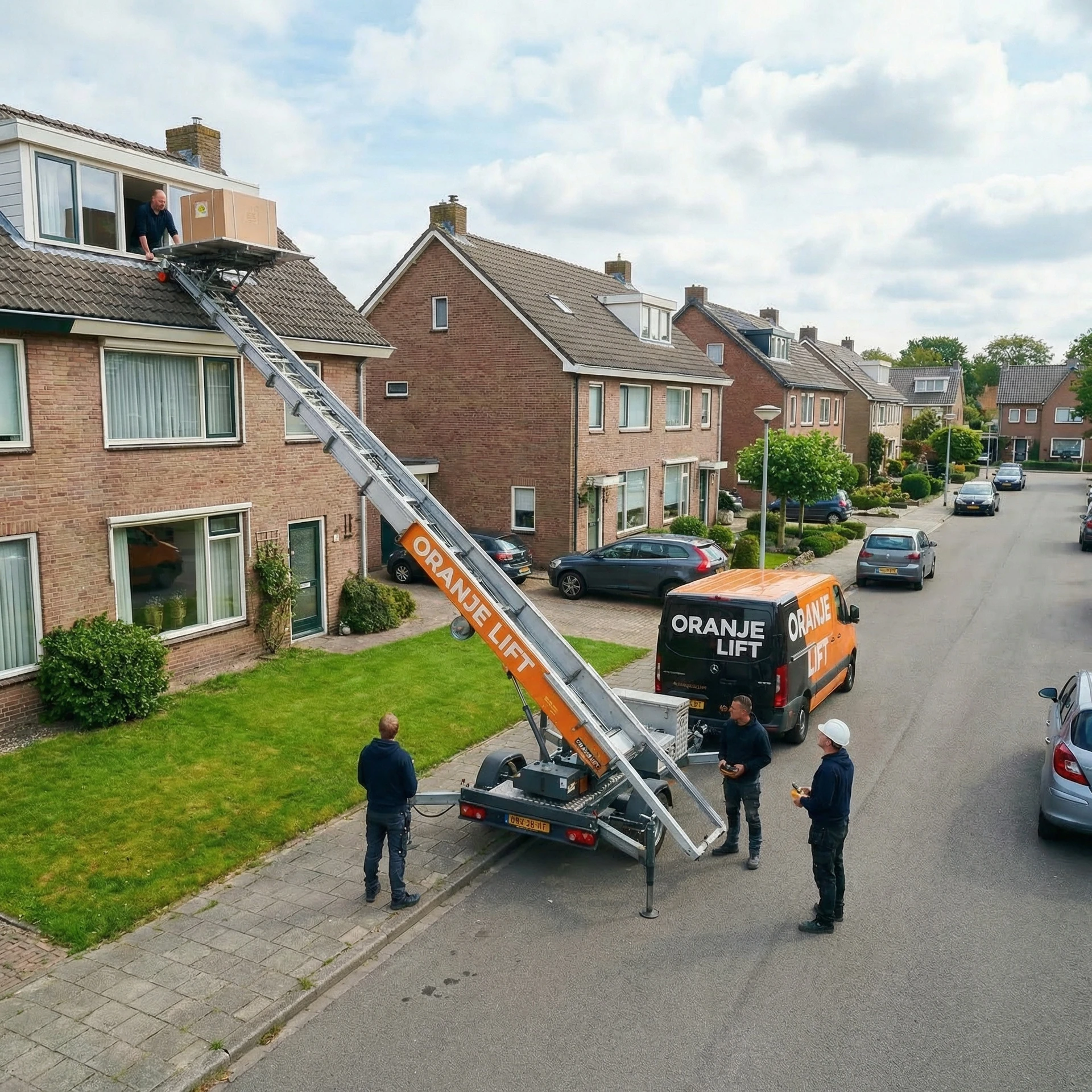 Verhuislift geplaatst in woonwijk Heemskerk